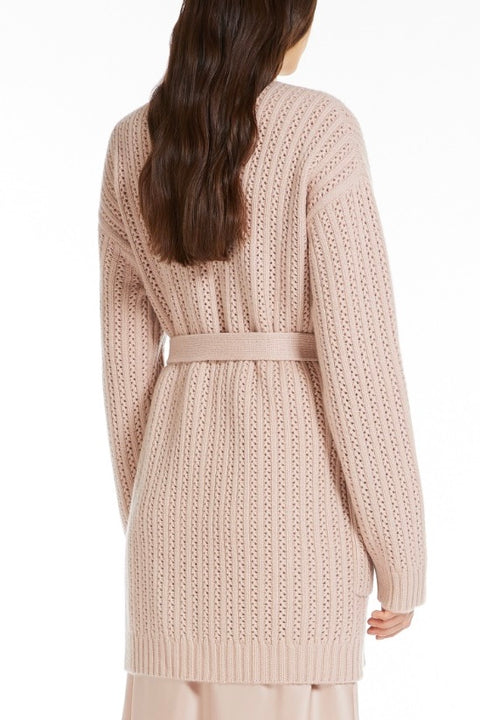 Wool and Cashmere Ribbed Cardigan