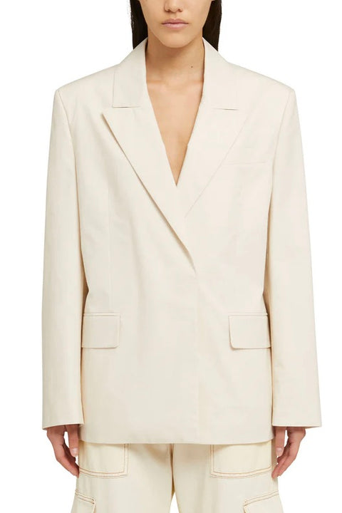 Poplin Cotton Single-Breasted Jacket