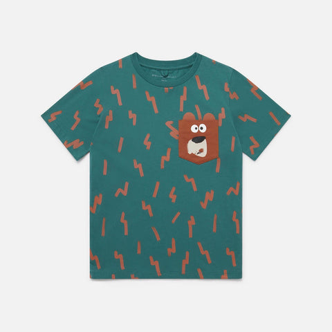 Lightning Strike Bear Pocket T-Shirt