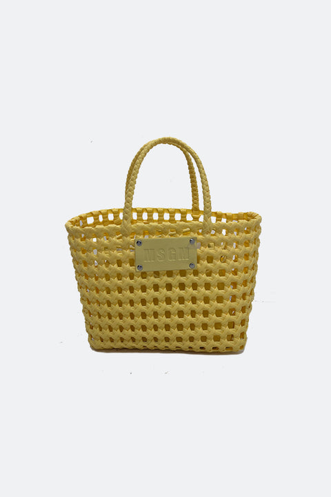 Woven Logo Tote Bag - Yellow