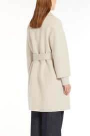 Wool Belted Ivory Coat