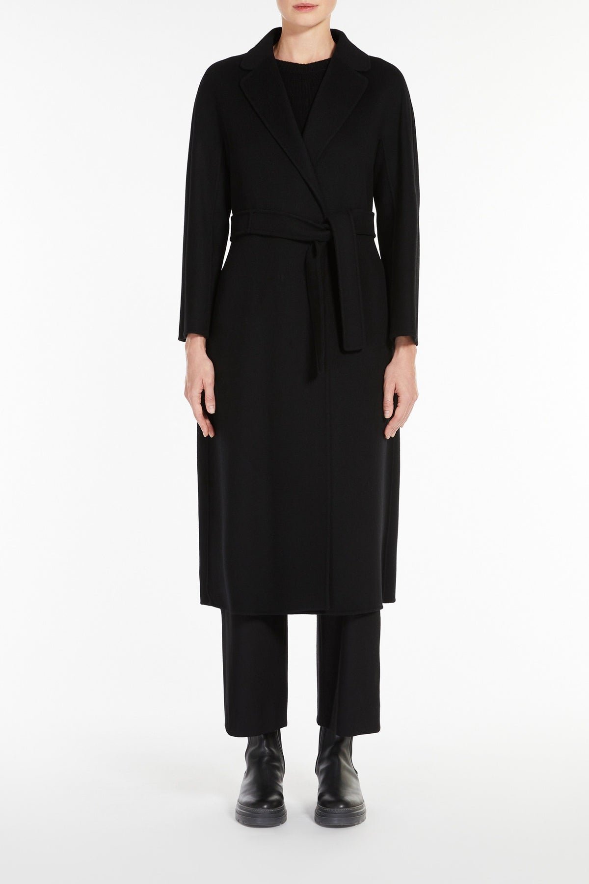 Long Wool Black Coat – avecel