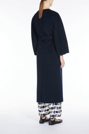 Long Wool India Navy Coat