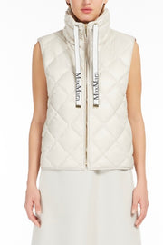 Water-Repellent Canvas Vest - Ivory