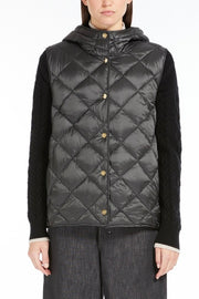 Quilted Water-Repellent Canvas Vest - Black