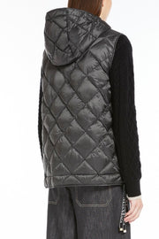 Quilted Water-Repellent Canvas Vest - Black