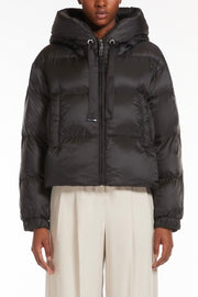 Seie Cropped Black Down Jacket