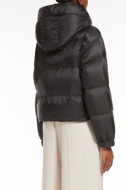 Seie Cropped Black Down Jacket