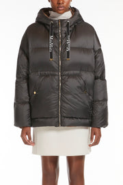 Water-Repellent Fabric Hooded Down Jacket