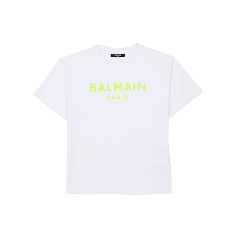 Balmain Kids Neon Logo T-Shirt
