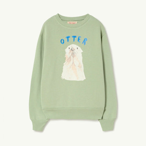 Soft Green Bear Kids Sweatshirt