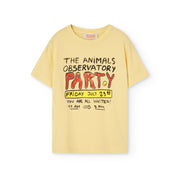 Yellow Party Rooster Kids T-Shirt