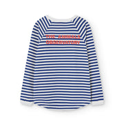 Blue Stripes Anteater Kids T-Shirt