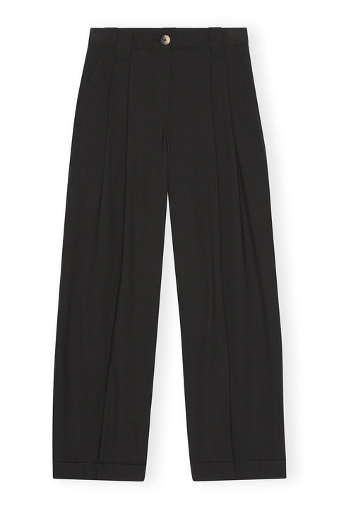 Black Drapey Pleat Pants