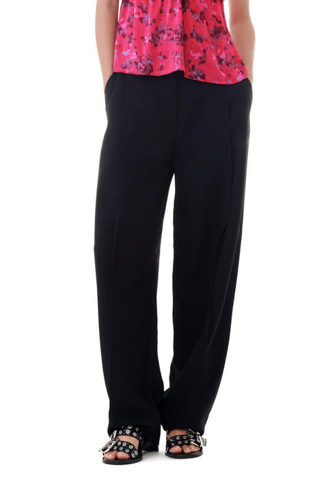 Black Drapey Pleat Pants