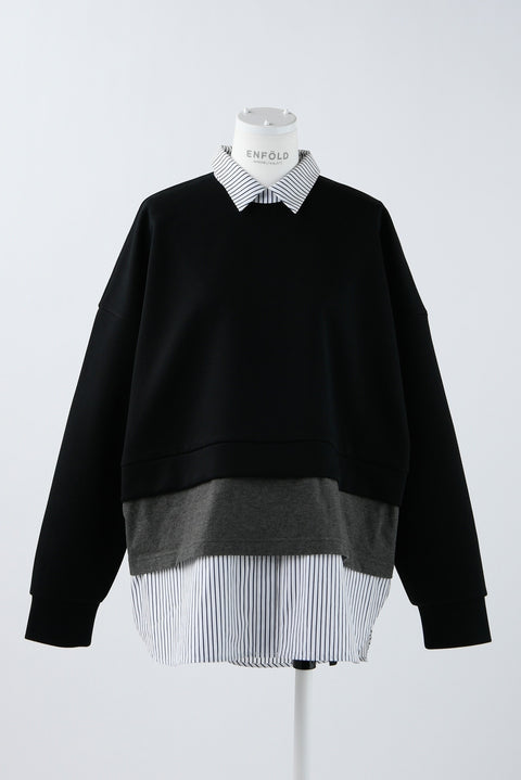 Layered Pullover - Black