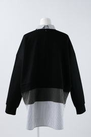 Layered Pullover - Black