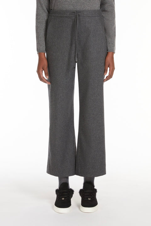 Flannel Jogging Trousers - Grey