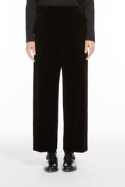 Velvet Wide-Leg Trousers