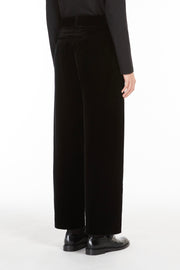 Velvet Wide-Leg Trousers