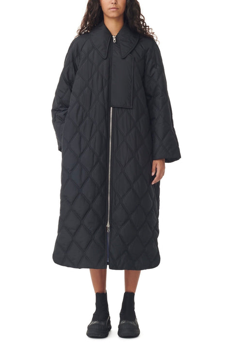 Black Ripstop Quilt Coat