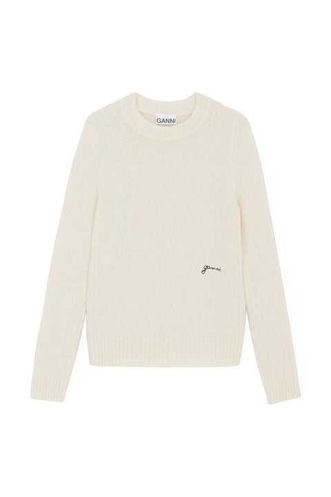 White Brushed alpaca Sweater