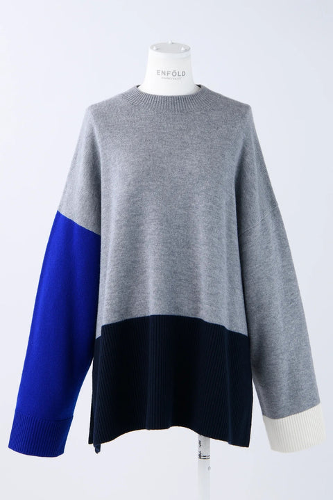 Color Box Pullover - Light Grey