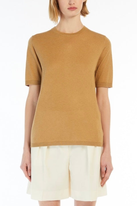 Silk and Cashmere Sweater - Camel