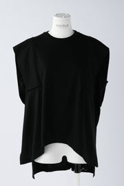 Panel Sleeve T-Shirt - Black