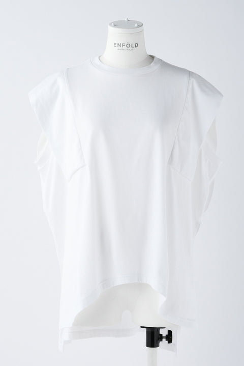 Panel Sleeve T-Shirt - White