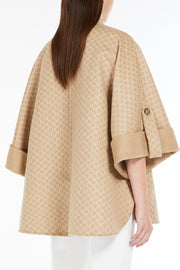 Jacquard-Knit Wool and Cashmere Cape