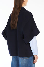 Short Wool Coat - Navy