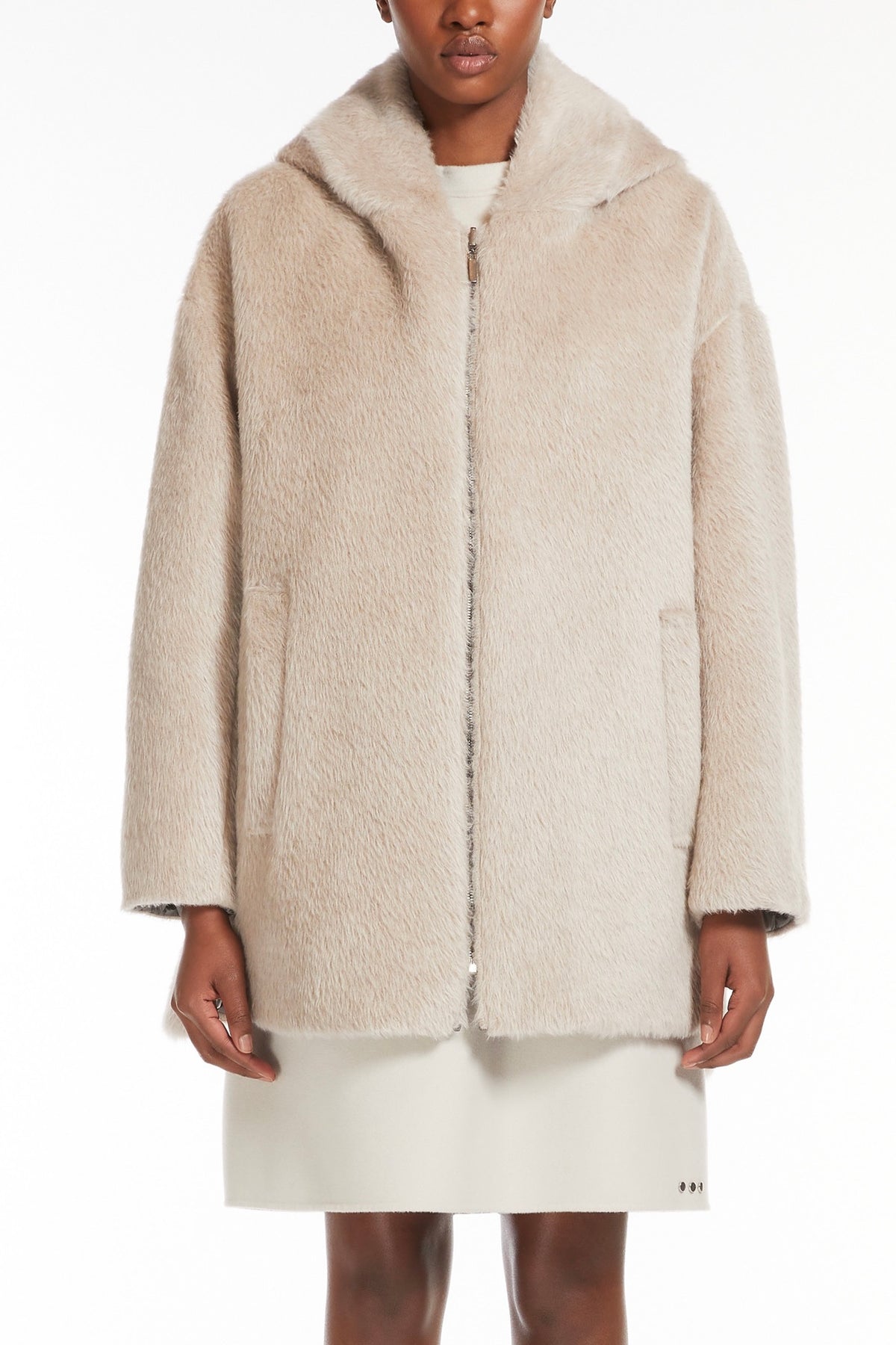 REJINA PYO】アルパカ ナイロンMIXウール WILLA COAT