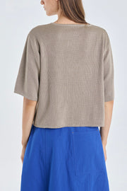 Linen Viscose Knitted T-Shirt