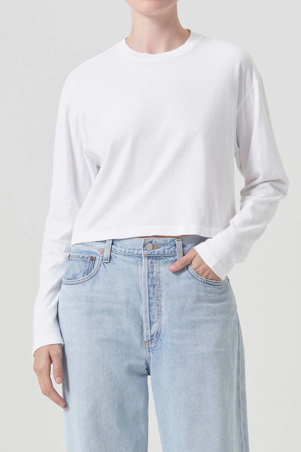 Mason Crop T-Shirt - White – avecel