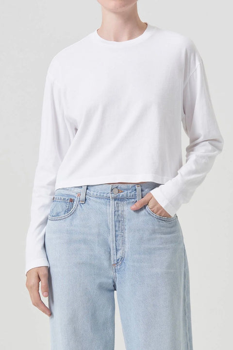 Mason Crop T-Shirt - White