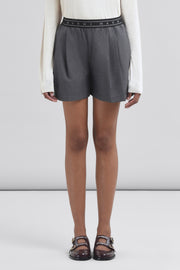 Grey Wool Shorts