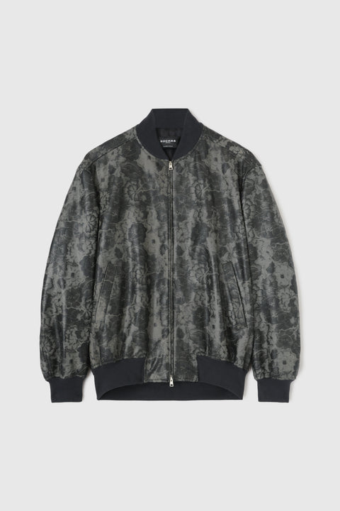 Flower Grey Bomber Jacket