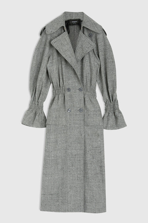 Long Double Breasted Trench Coat