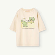 Babar Ecru Kids Rooster Oversize T-Shirt