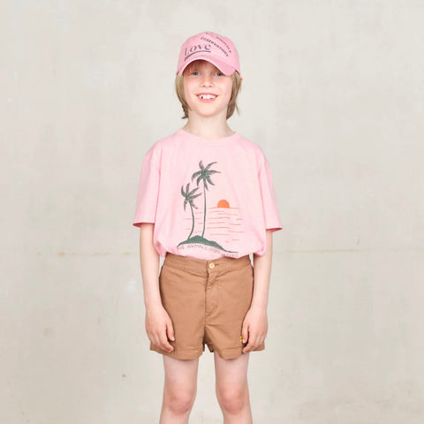 Pink Sunset Big Rooster Kids T-Shirt