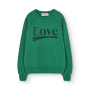 Green Love Shark Kids Sweatshirt