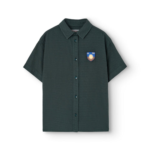 Deep Green Shield Kangaroo Kids Shirt