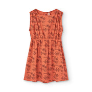 Salmon Drawings Marten Midi Dress