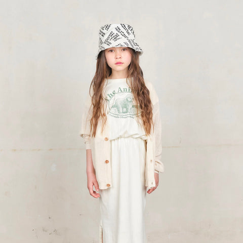 Raw White Racoon Kids Cardigan