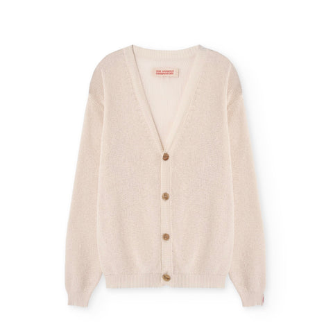 Raw White Racoon Kids Cardigan