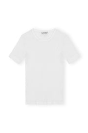 Soft Cotton Rib T-Shirt - White