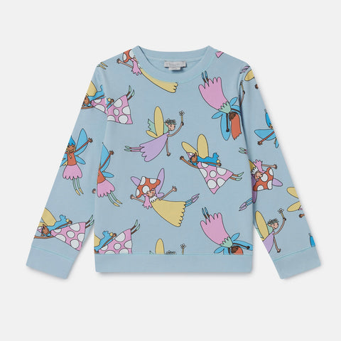 Fairies Print Crewneck Sweatshirt