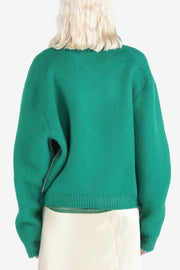 Piped Green Cardigan