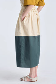 Poplin Skirt with Elastic Waist